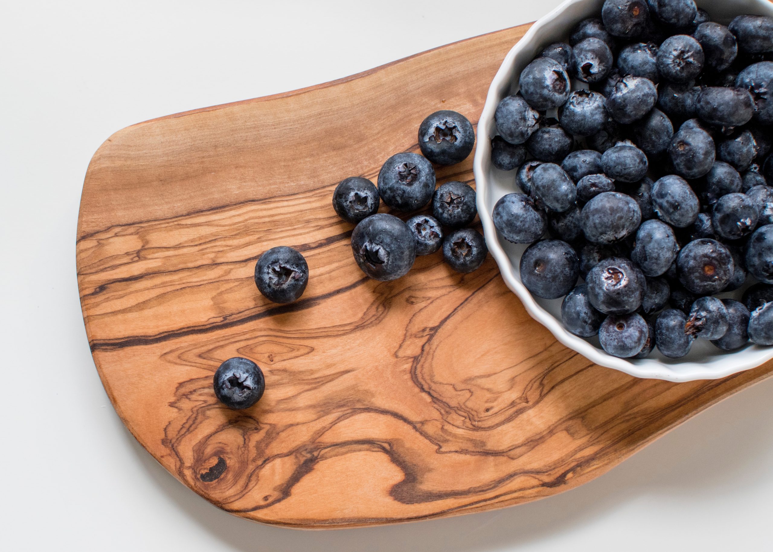 blueberries on wood