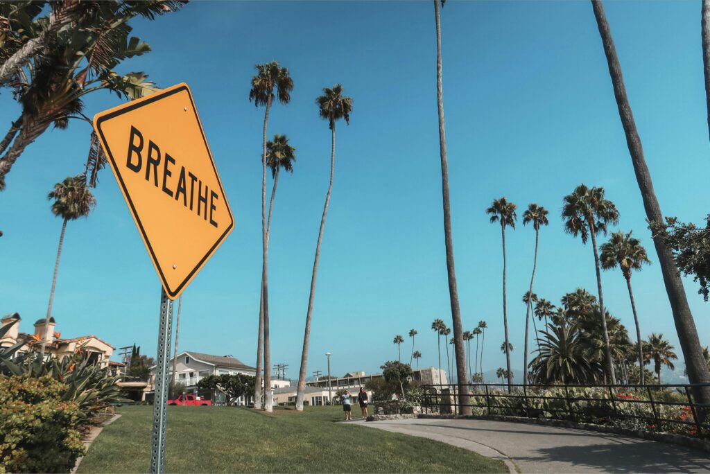 breathe traffic sign