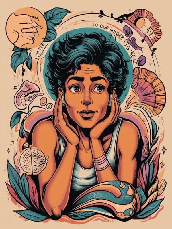 woman listening to her body