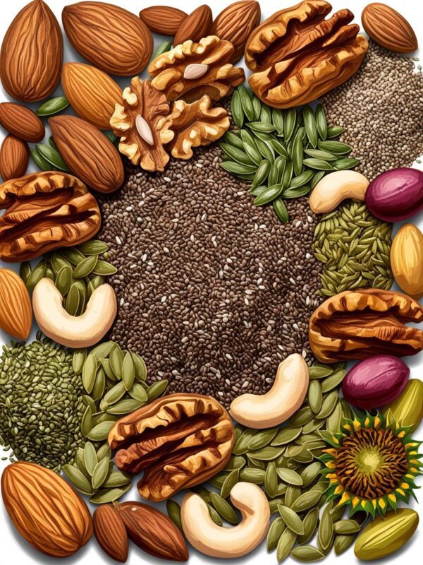 medley of nuts and seeds plant-based grocery list