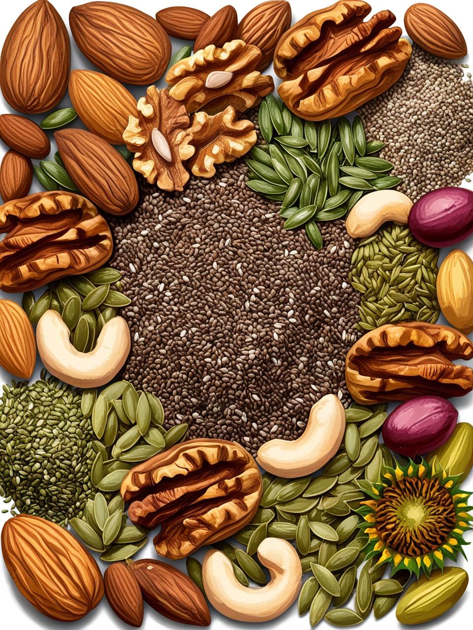 medley of nuts and seeds plant-based grocery list