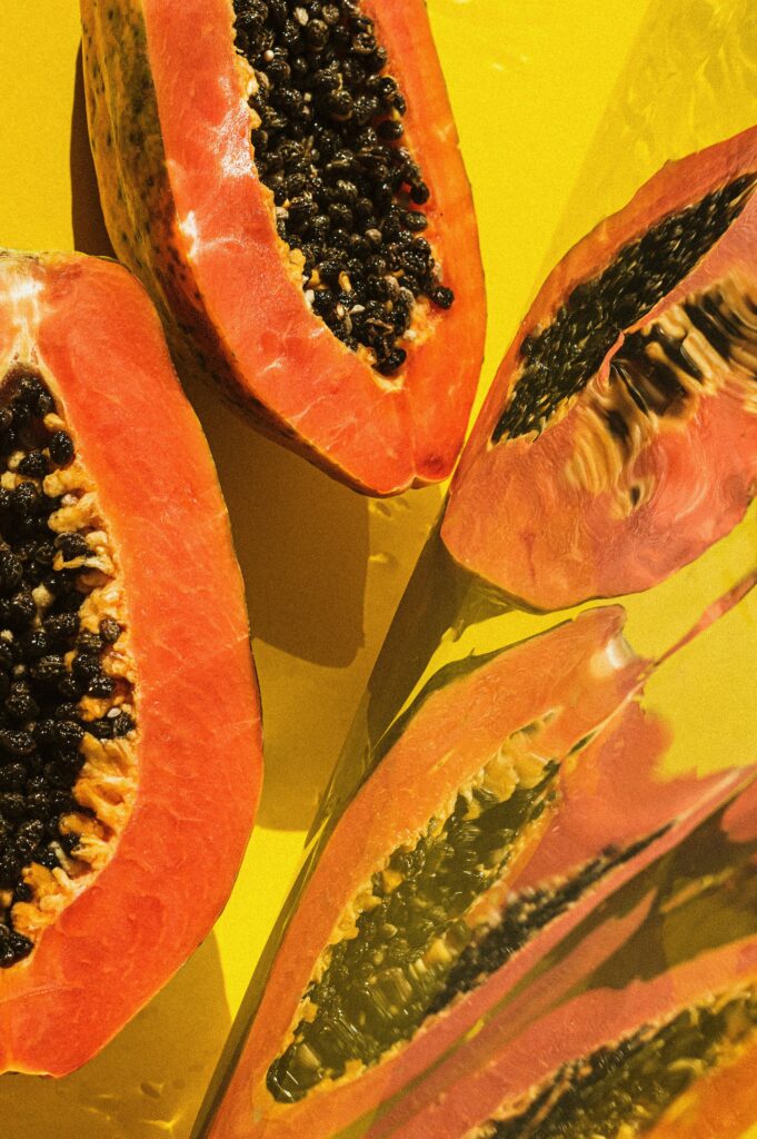 papaya slices