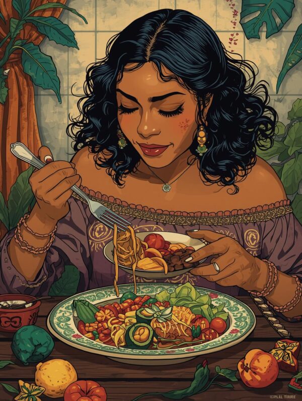 eating plant-based alone