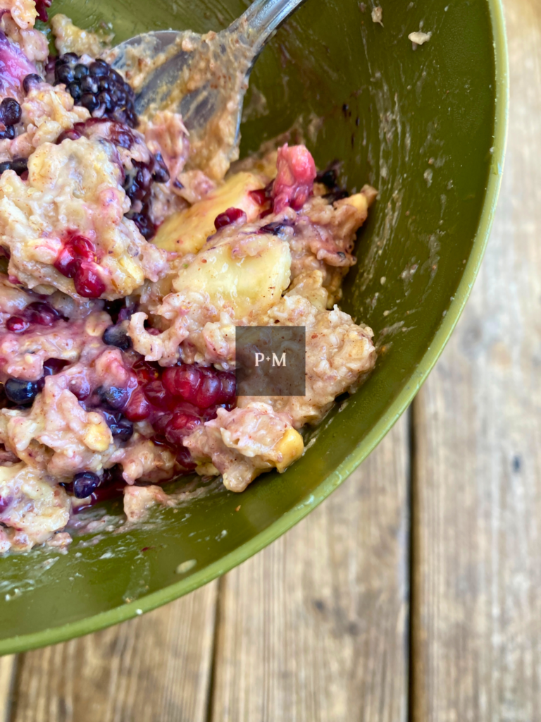 Berry oatmeal plant-based formula