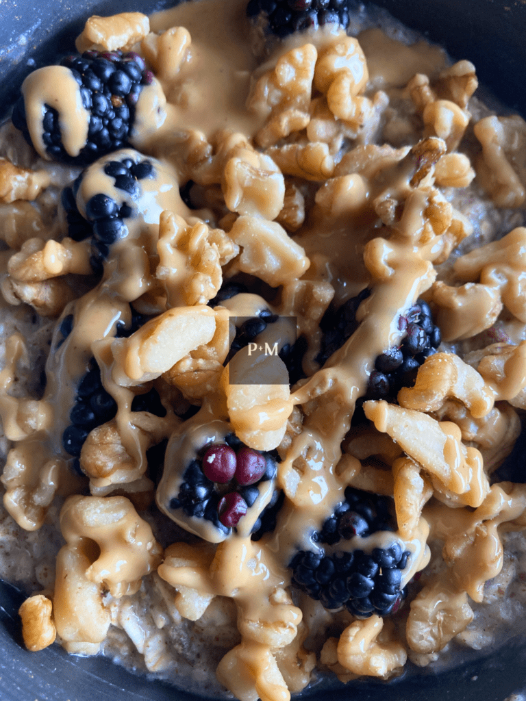 blackberry walnut oatmeal plant-based formula